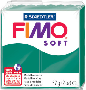 FIMO Pâte à modeler SOFT, à cuire, bleu brillant, 57 g