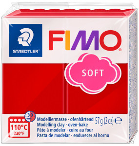 FIMO Pâte à modeler SOFT, à cuire, bleu pacifique, 57 g