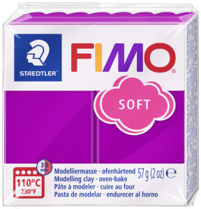 FIMO Pâte à modeler SOFT, à cuire, pourpre, 57 g