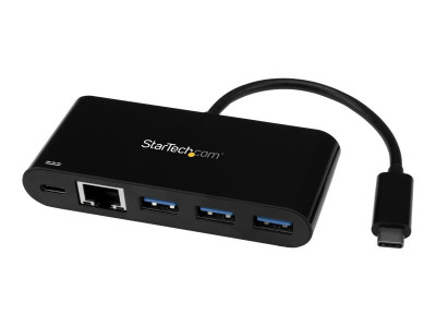 Startech : ADAPTATEUR USB-C VERS GBE avec HUB USB 3.0 A 3 PORTS avec PD