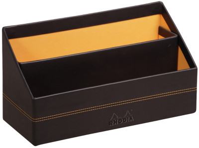 RHODIA Porte-courrier, en similicuir, noir