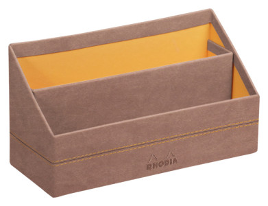 RHODIA Porte-courrier, en similicuir, noir