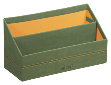 RHODIA Porte-courrier, en similicuir, noir