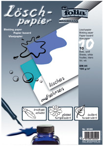 folia Papier buvard, A4, 120 g/m2, blanc