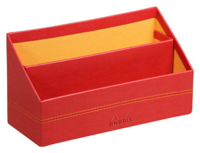 RHODIA Porte-courrier, en similicuir, orange