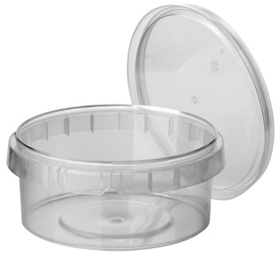 PAPSTAR Pot transparent, rond, 240 ml, transparent