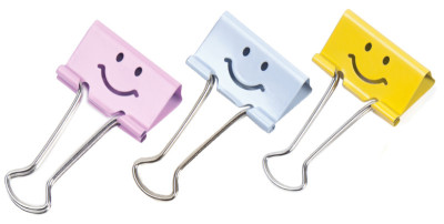 Rapesco clips liant, (B) 32 mm, bleu clair, Emoji