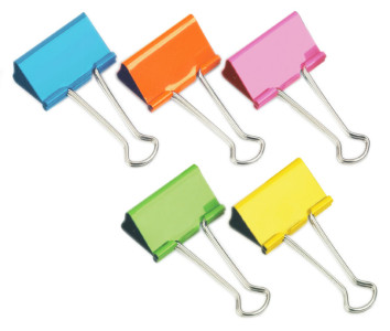 Rapesco clips liant, largeur: 19 mm, couleurs variées