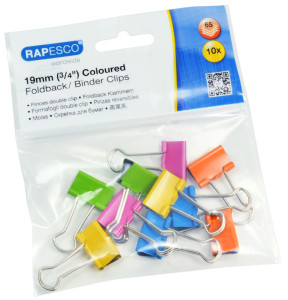 Rapesco clips liant, largeur: 25 mm, noir