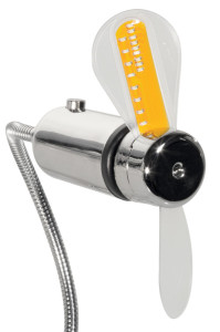 LogiLink Ventilateur USB avec affichage de l'horloge, argent