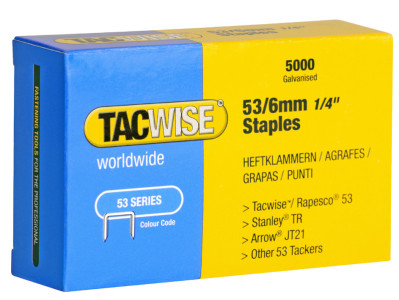 TACWISE Agrafes 53/12 mm, galvanisé, 2.000 pièces