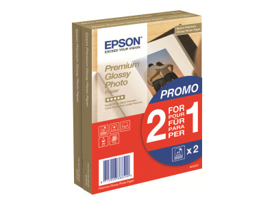 Epson : PHOTO papier PREMIUM 10X15 40F 1+1FREE