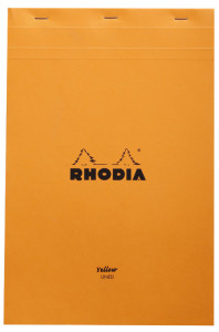 RHODIA Bloc agrafé No. 19, format A4+, ligné - avec marge
