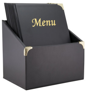 Portefeuille menus Securit boîte BASIC, A4, noir