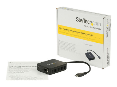 Startech : USB C TO FIBER OPTIC CONVERTER USB 3.0 NETWORK ADAPTER OPEN SFP