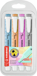 STABILO Textmarker balancer fraîche Edition pastel, Case 4 est le PET