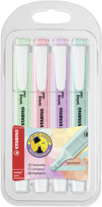 STABILO Textmarker balancer fraîche Edition pastel, Case 4 est le PET