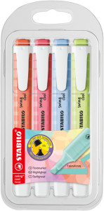 STABILO Textmarker balancer fraîche Edition pastel, Case 4 est le PET