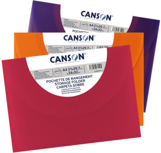 CANSON Pochette de rangement à dessins, en PP, 370 x 470 mm