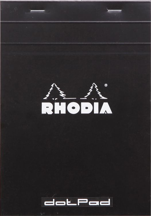 RHODIA Bloc-notes agrafé dotPad, A4, pointillé, noir