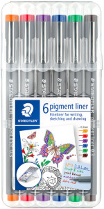 STAEDTLER revêtement de pigment, la largeur de ligne: 0,3 mm, 6 Case