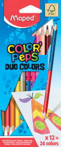 crayon triangulaire Maped Color'Peps DUO, boîte en carton 24er