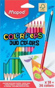 crayon triangulaire Maped Color'Peps DUO, boîte en carton 24er