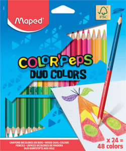 crayon triangulaire Maped Color'Peps DUO, boîte en carton 24er