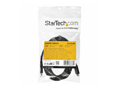 Startech : 2M USB TYPE C cable avec 5A PD - USB 2.0 - USB-IF CERTIFIED