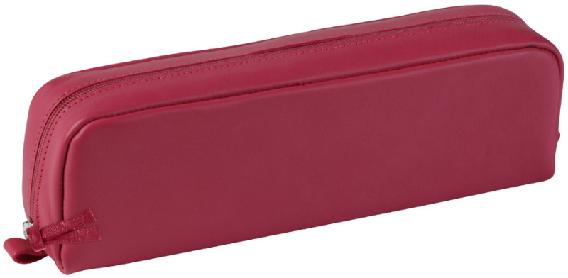 Clairefontaine Trousse CUIRISÉ, cuir, cerise