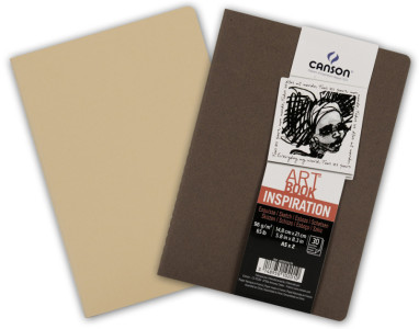 CANSON Carnet esquisse Art Book Inspiration, A4, marron /