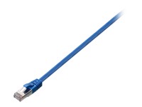 V7 : CABLE RJ45 CAT6 STP BLEU 1M (100% cuivre blindé)