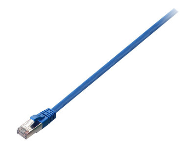 V7 : CABLE RJ45 CAT6 STP BLEU 2M (100% cuivre blindé)