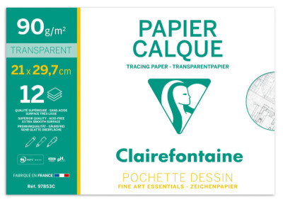 Clairefontaine Papier calque, 240 x 320 mm, 70 g/m2