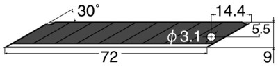 Lames de rechange Cutter NT BA-53P, 9 mm, noir