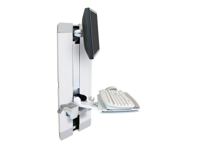 Ergotron : 9IN VERTICAL LIFT+SLIDE TRAY BRIGHT WHITE