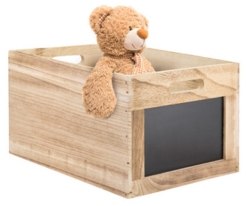 boîte en bois Securit Tableau Caddy, avec 2 surfaces de tableau noir