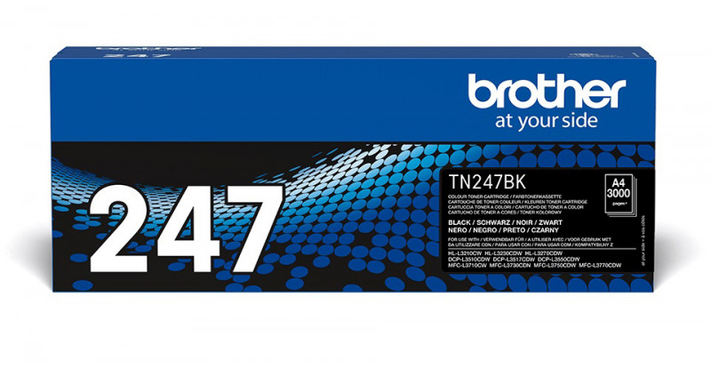 Brother TN247 Noir, toner compatible TN247BK (3 000 pages) pour imprimantes  Brother