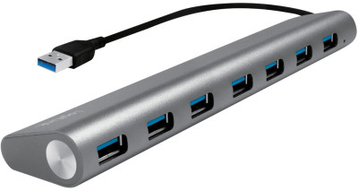 LogiLink USB 3.0 Hub, le port 7, boîtier en aluminium, gris