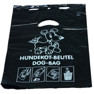 Hundekotbeutel de film de HDPE 3 litres noir