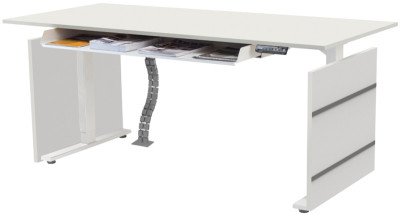 Kerkmann bureau assis-debout Déplacer 3, (B) 1 600 mm, blanc