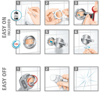 tesa Porte-serviettes SMOOZ, deux bras, chromé