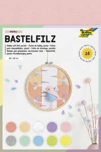 folia Bastelfilz, 200 x 300 mm, 150 g / mètre carré, pastels