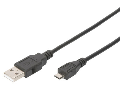 DIGITUS Câble de connexion USB 2.0, USB-A-micro USB-B, 1,8 m