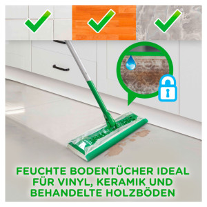 Swiffer Kit de démarrage balai, lingettes humides/sèches