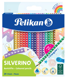 Pelikan crayons triangulaires mince, boîte en carton 12er