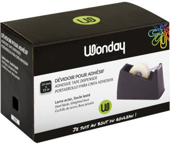 Wonday Dévidoir de bureau Classique, non équipé, noir