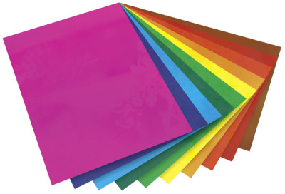 folia Film transparent pour vitrail, 230 x 330 mm, assorti