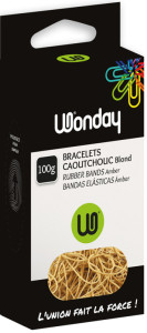 Wonday Bracelets caoutchouc, nature, 120 x 10 mm, 100 g