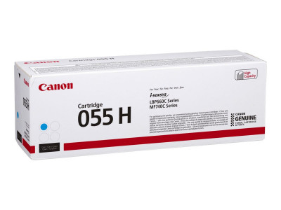 Canon toner 055 H C cartouche 055C Grande capacité pour i-Sensys série MF740 et LBP660